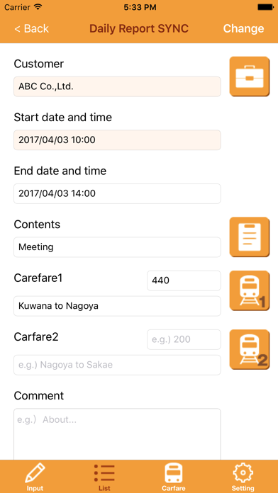 Daily Report SYNC Screenshot