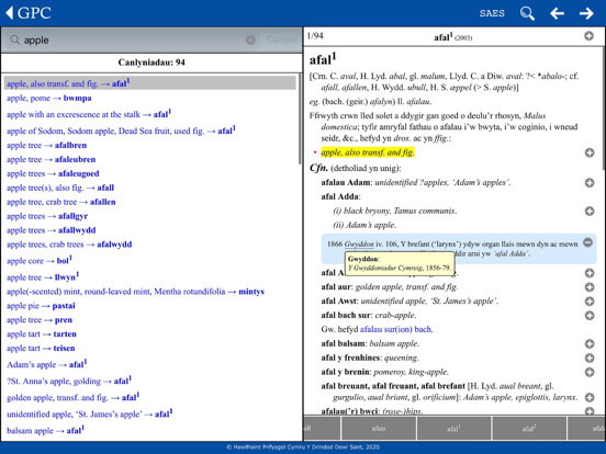 Screenshot #5 pour GPC Geiriadur Welsh Dictionary