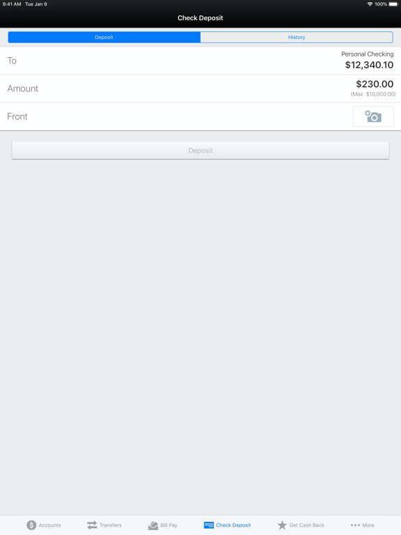 First Flight FCU iPad screenshot 7 - Finance app
