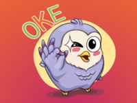 Sticker OwlPurple - fc