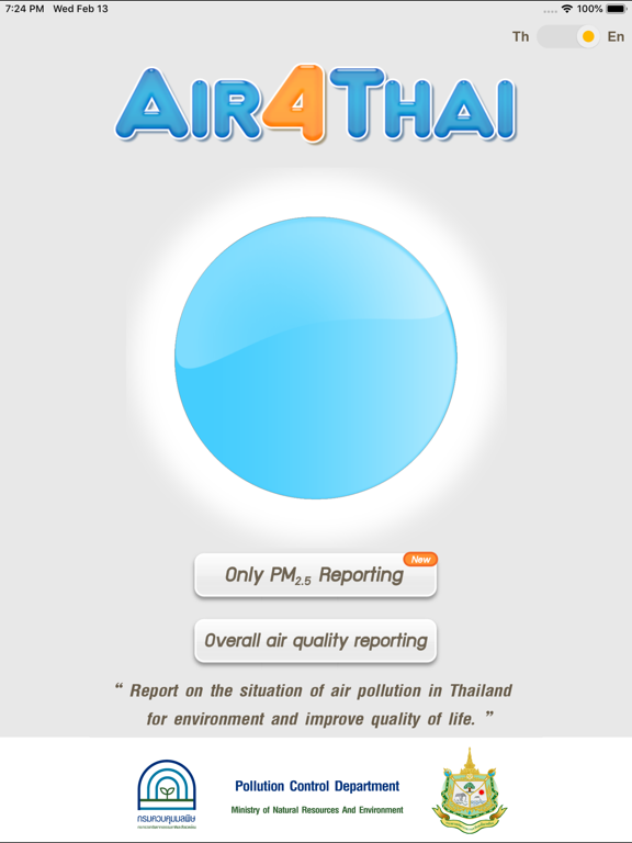 Air4Thai iPad screenshot 1 - Weather app