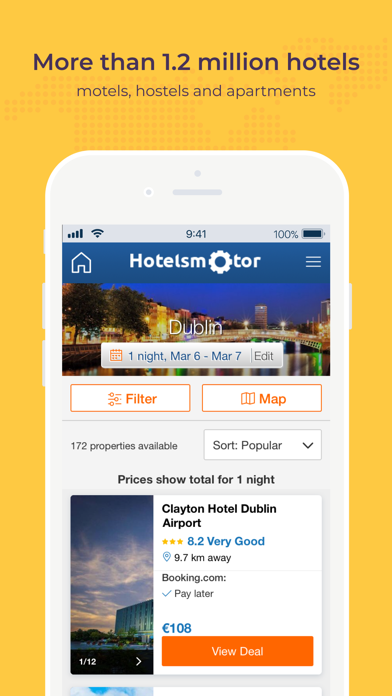 Hotelsmotor - hotel finder app iPhone screenshot 4 - Travel app