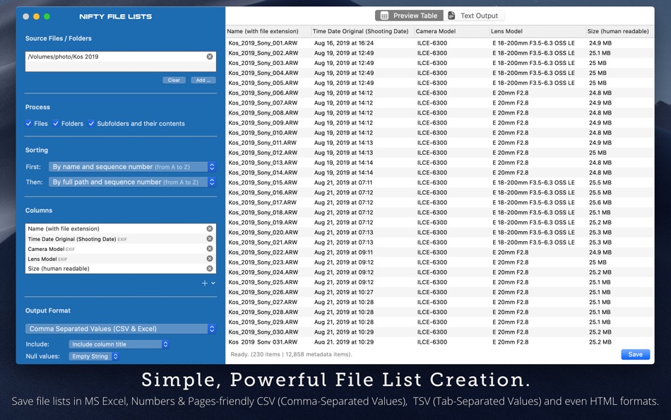 Nifty File Lists - 1.11 - (macOS)