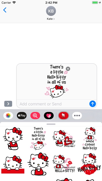 Hello Kitty Love Stickers