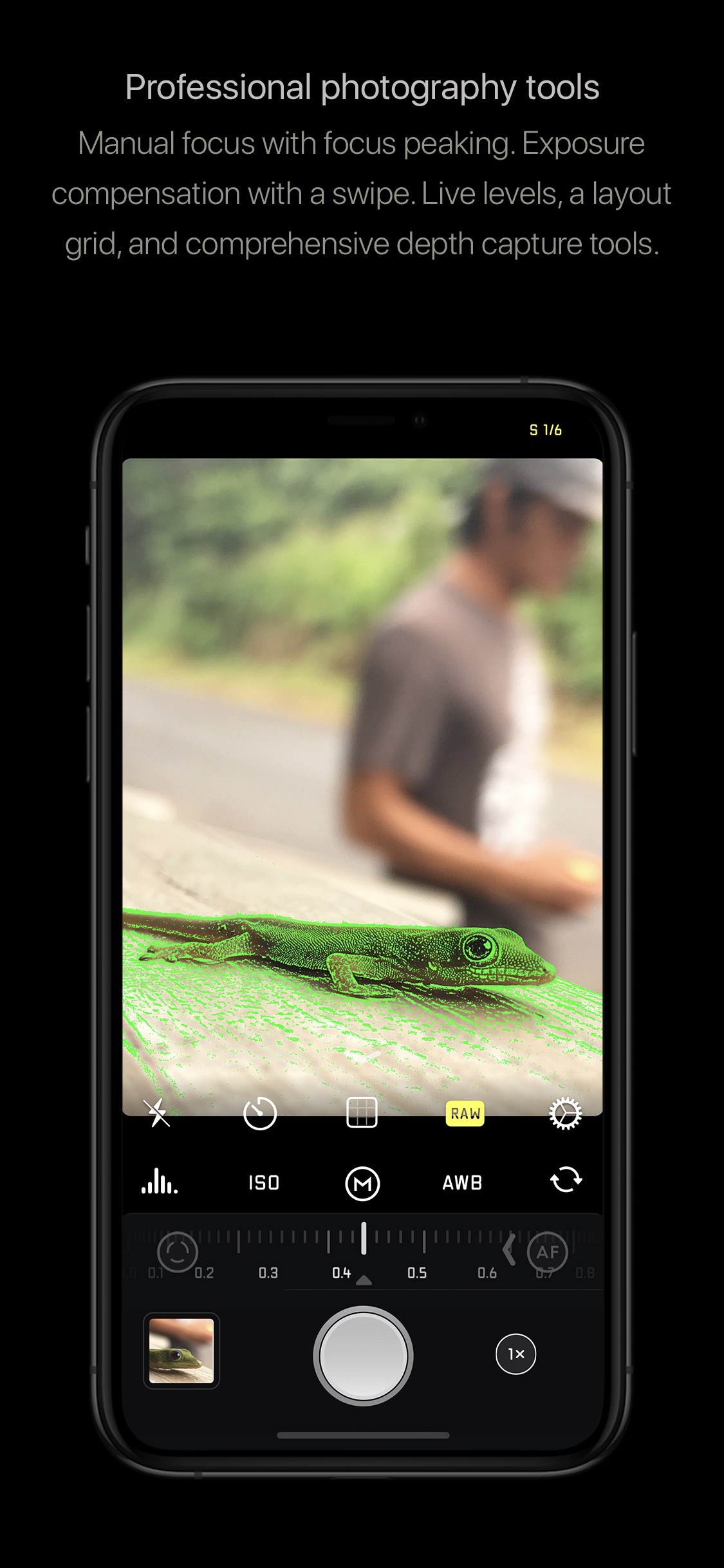 Screenshot do app Halide Mark II - Pro Camera