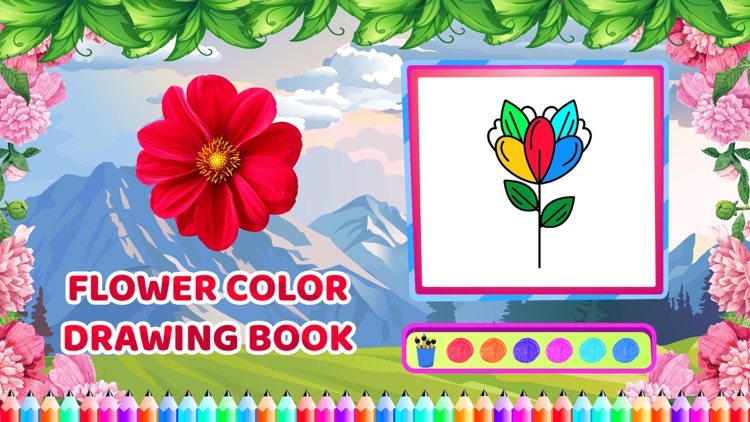 Flower Colour Drawing Book screenshot-3