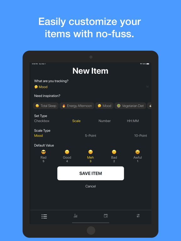 Screenshot #4 for Correlate: Health Journal