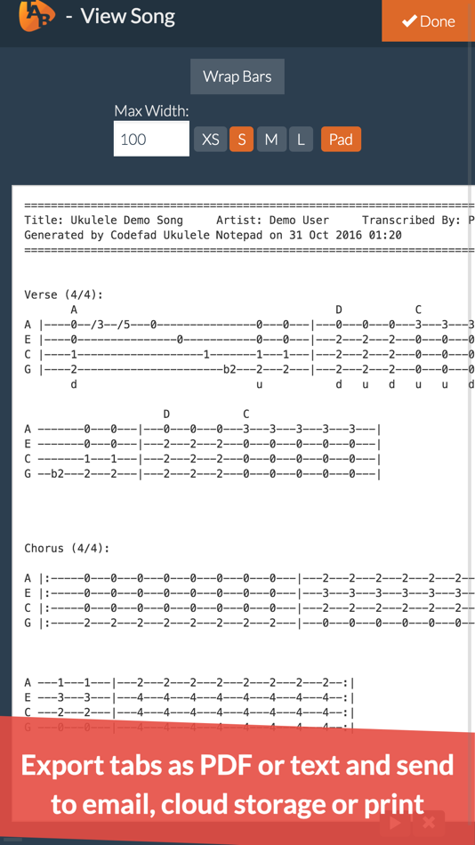 #5. Ukulele Notepad - Tab Editor (iOS) 由: Codefad