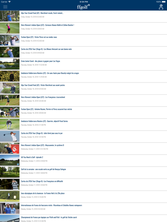 ffgolf iPad screenshot
