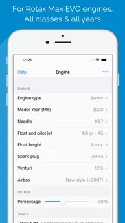 jetting for rotax max evo kart iphone screenshot 3