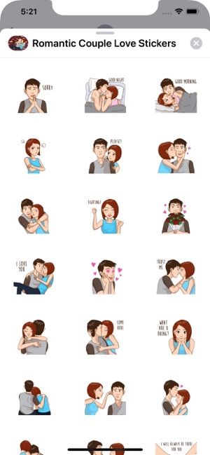 Romantic Couple Love Stickers(圖3)-速報App