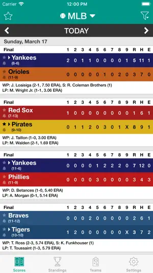 Sports Scores and Schedules screenshot 3