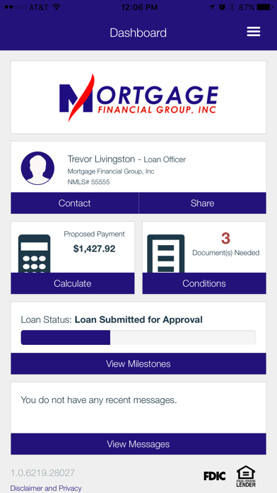 Mortgage Financial Group Screenshot