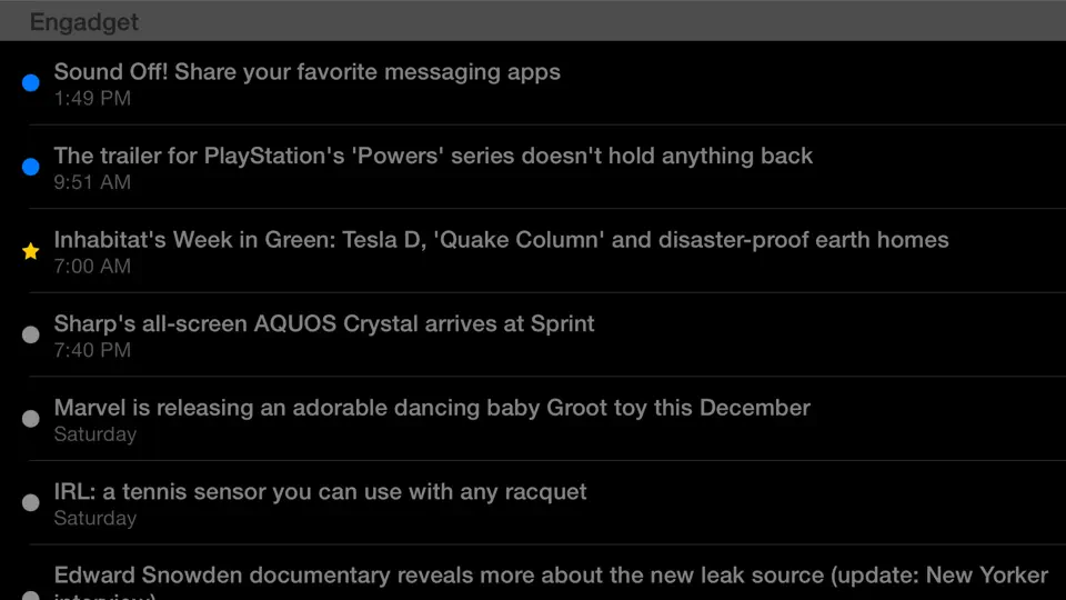 Скриншот Feeddler RSS Reader Pro на iPhone 4