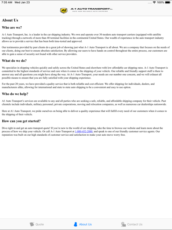 AutoTransport iPad screenshot 2 - Business app