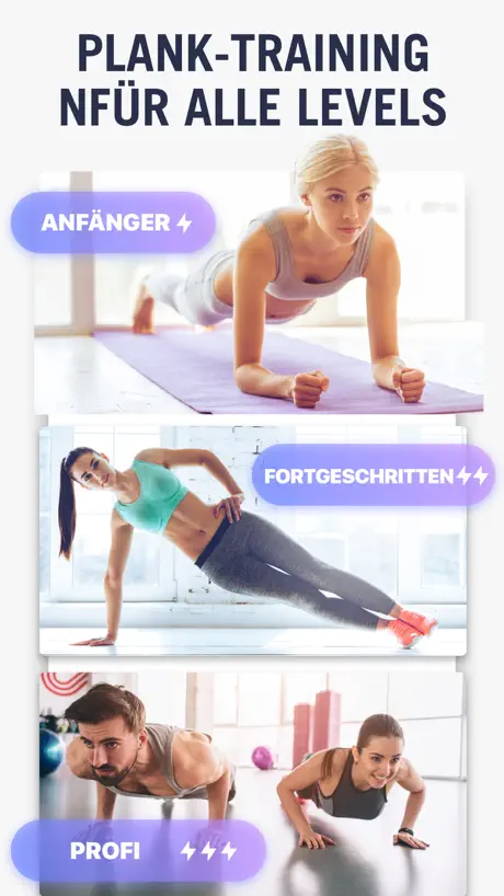 Plank-Workouts zu Hause