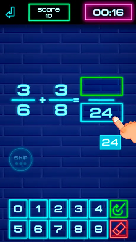 Défi des fractions de maths