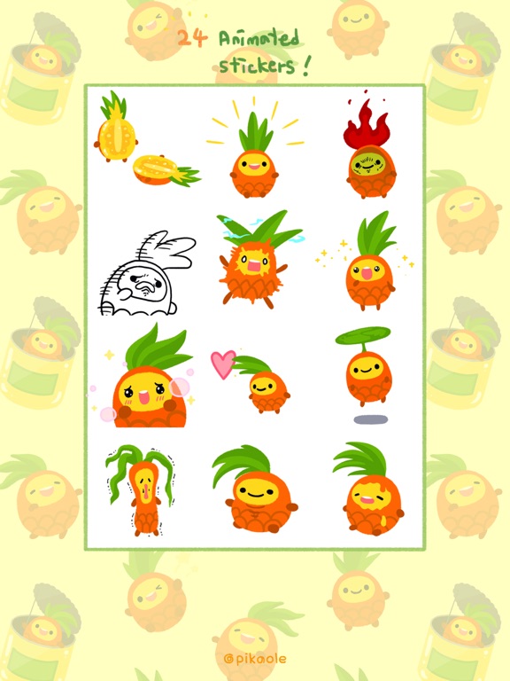Pineapple NANA iPad screenshot 4 - Stickers app