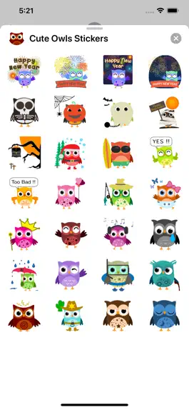 Game screenshot Cute Owls Stickers mod apk