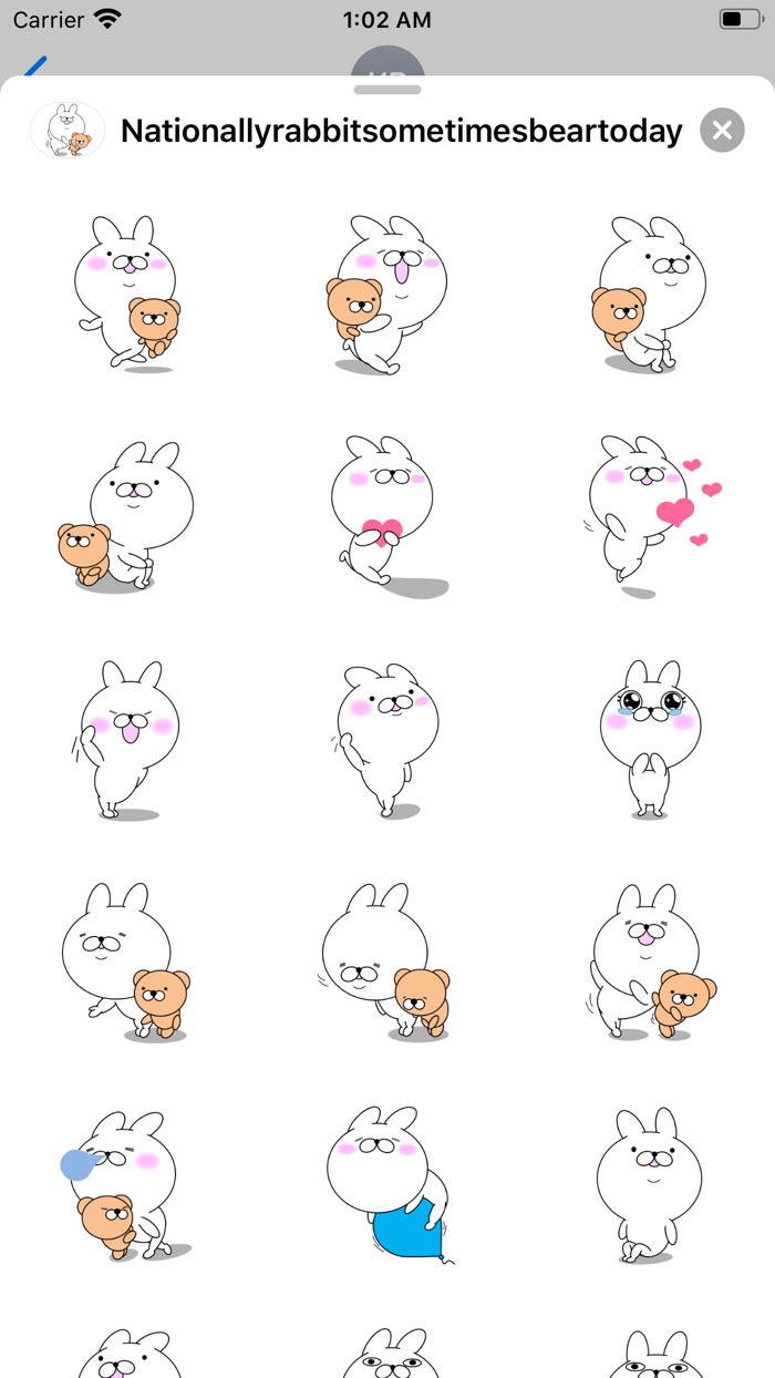 Rabbit and bear stickers