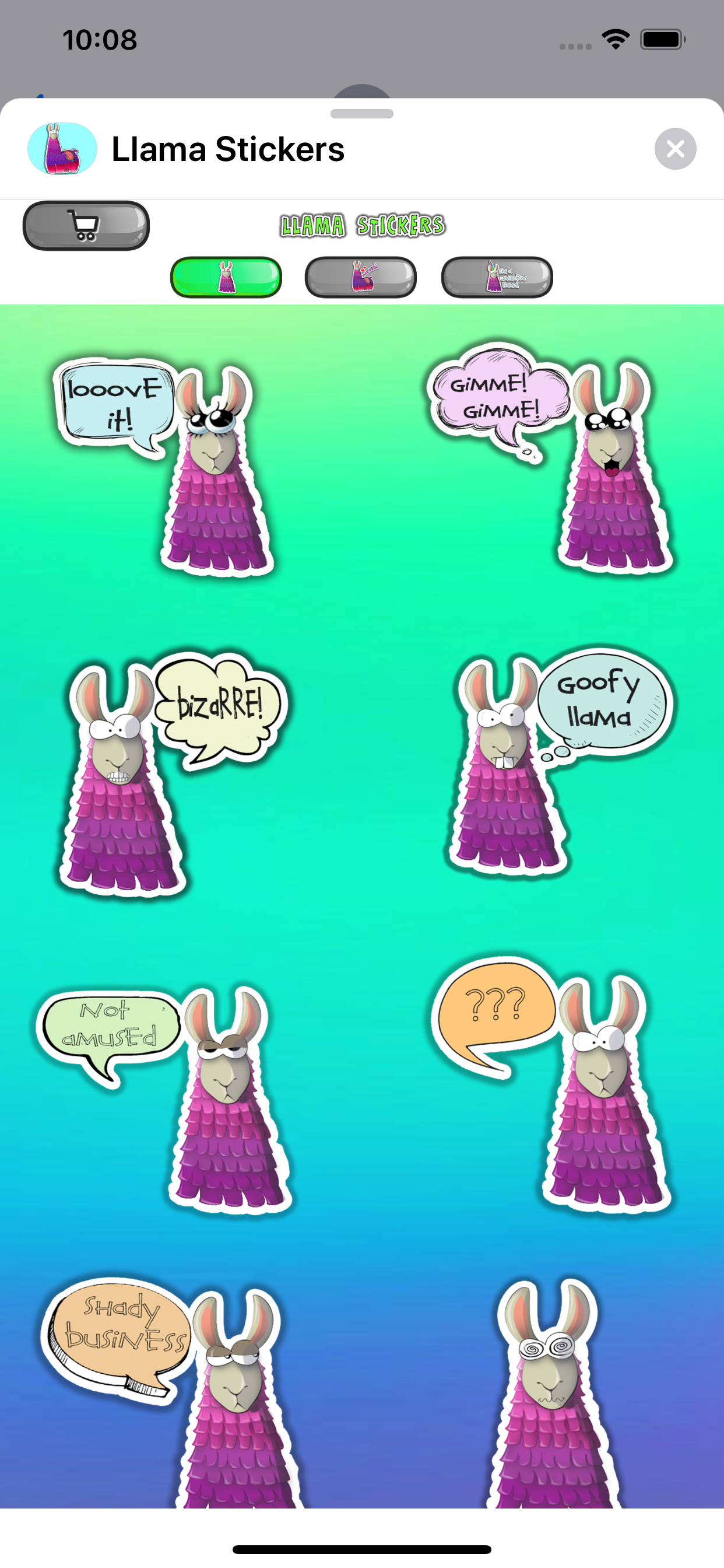 Llama Stickers & Wallpapers
