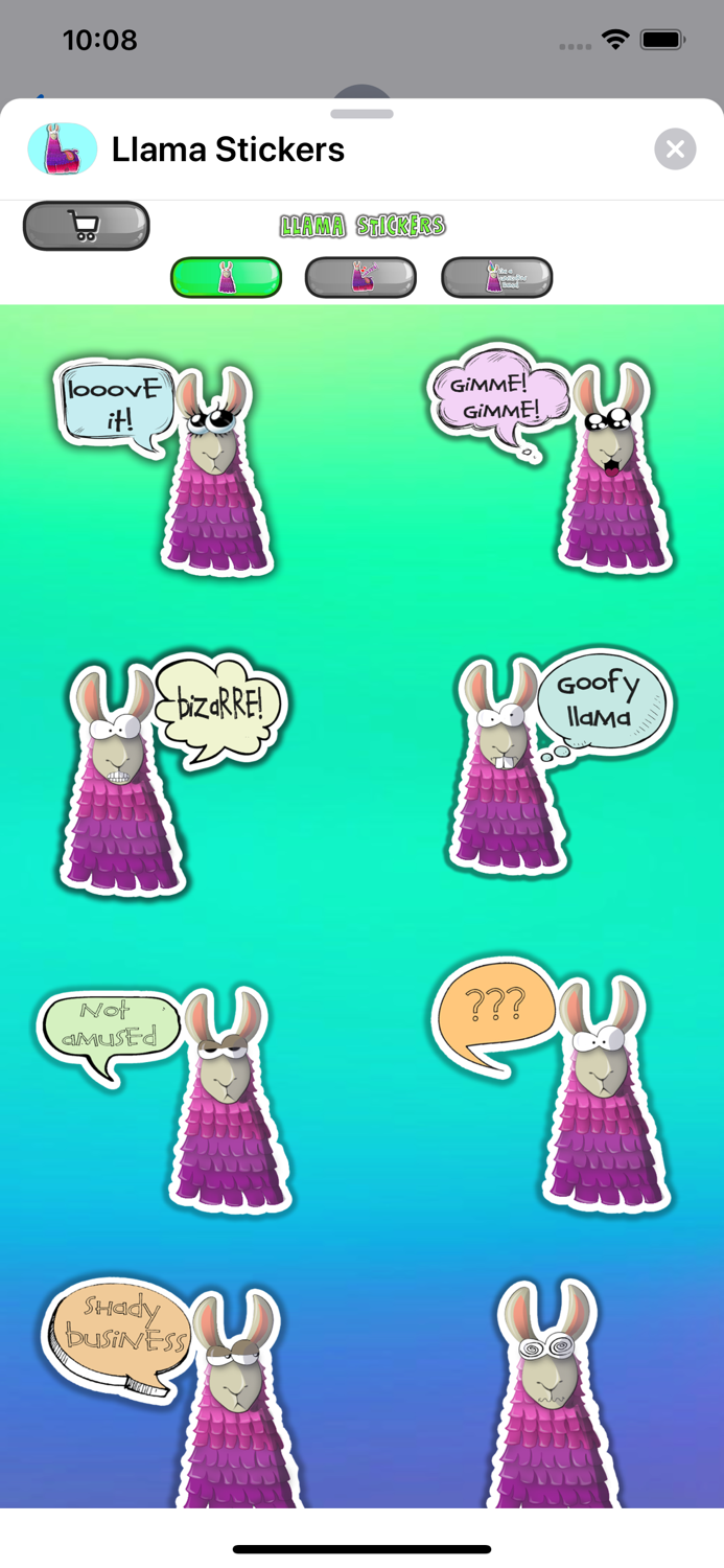 Llama Stickers and Wallpapers