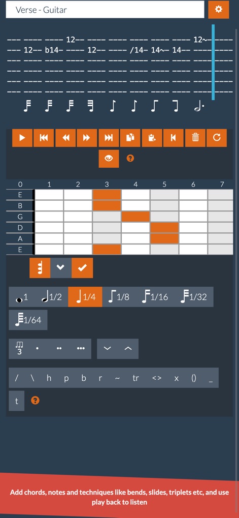 Guitar Notepad - Tab Editor - guitar-notepad-tab-editor-screen