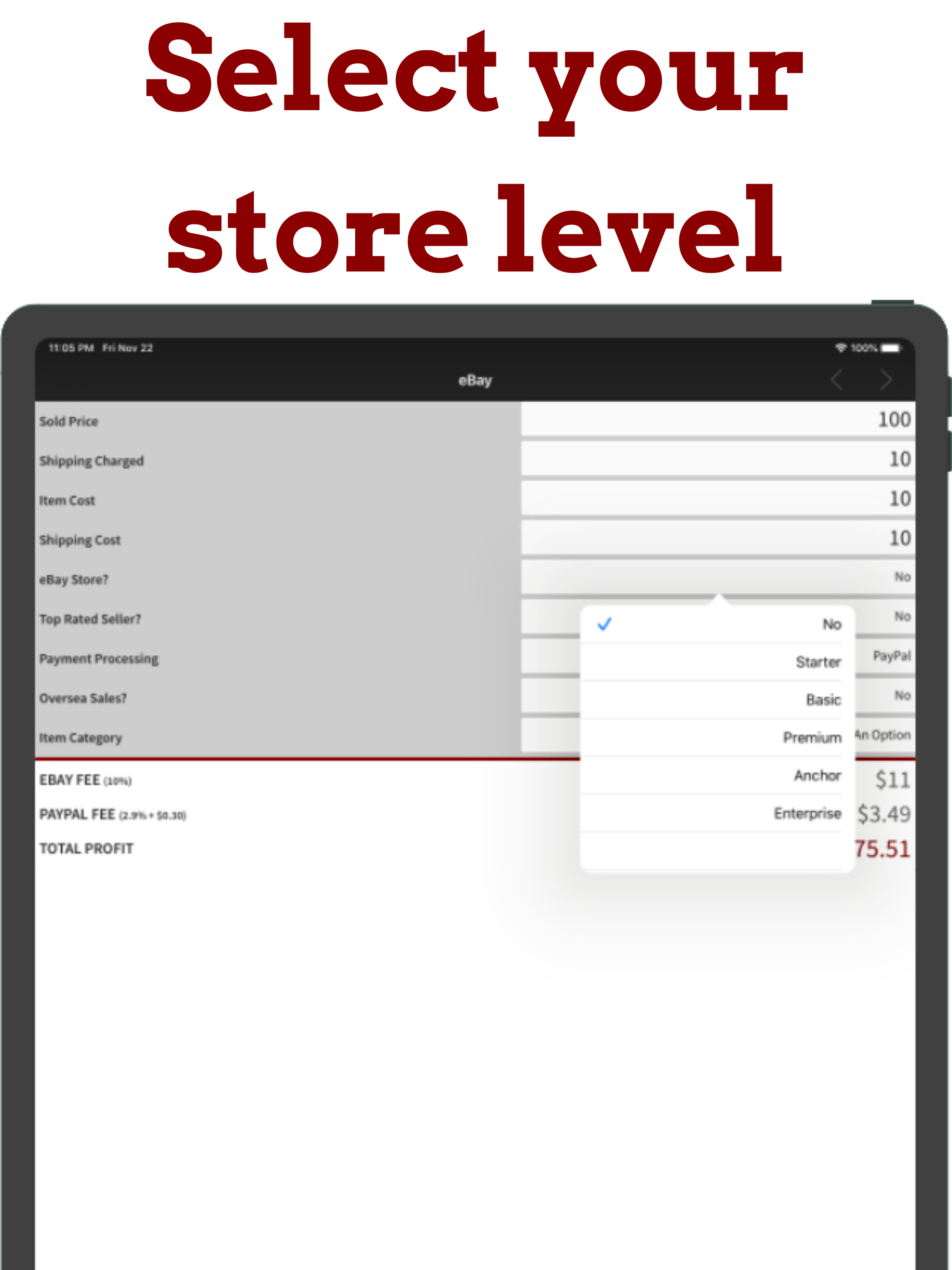 Ebay Fees Calculator