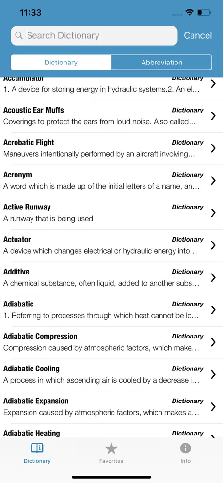 Pilot Dictionary