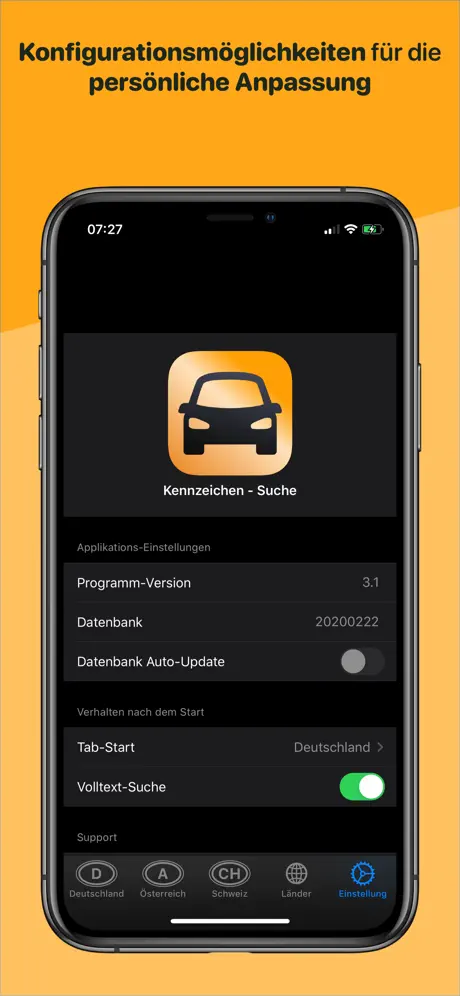 Kennzeichen-Suche