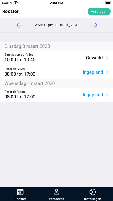 Screenshot #2 pour Personeelsplanning