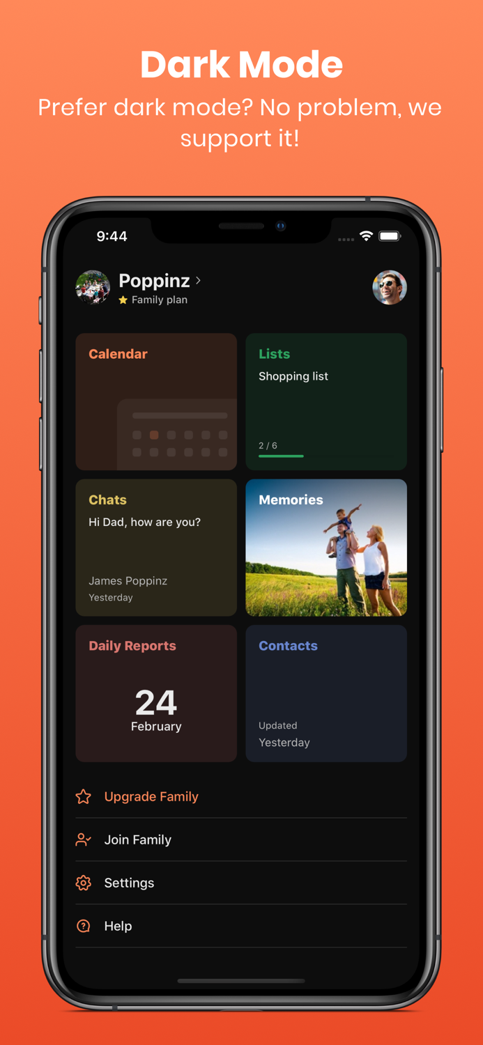 Poppinz Family Calendar App