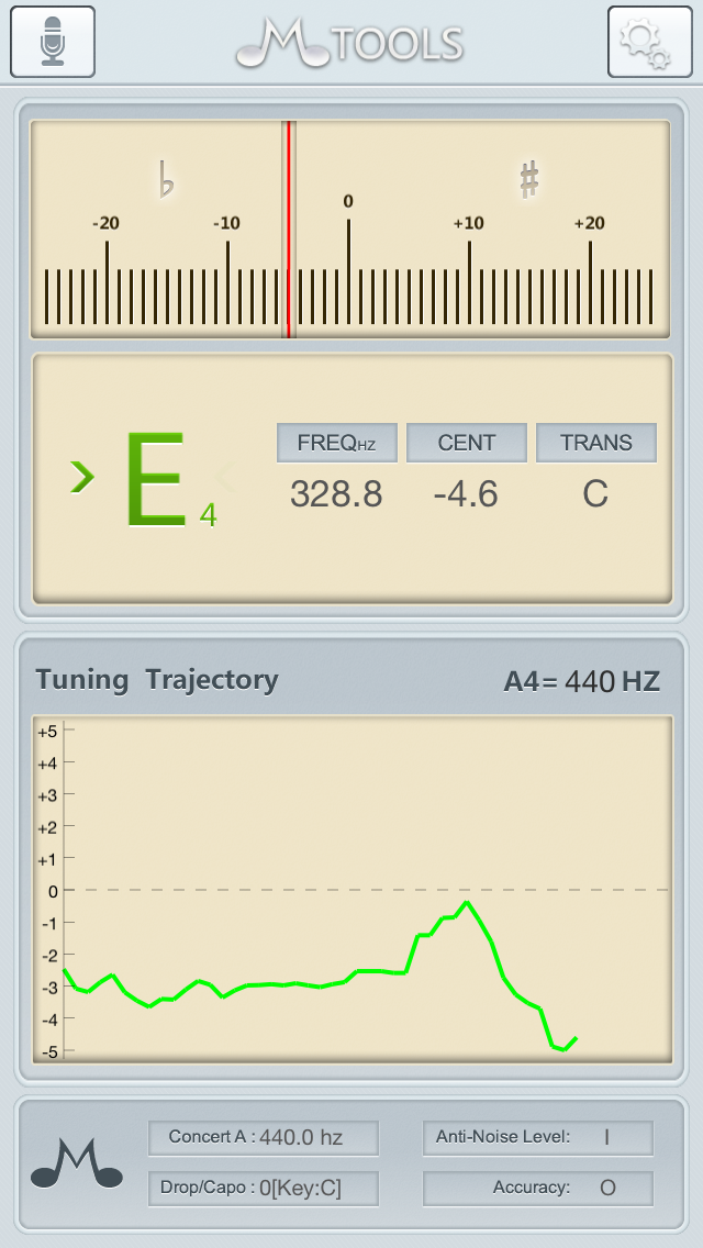 Screenshot #2 pour Elegantune Pro Chromatic Tuner