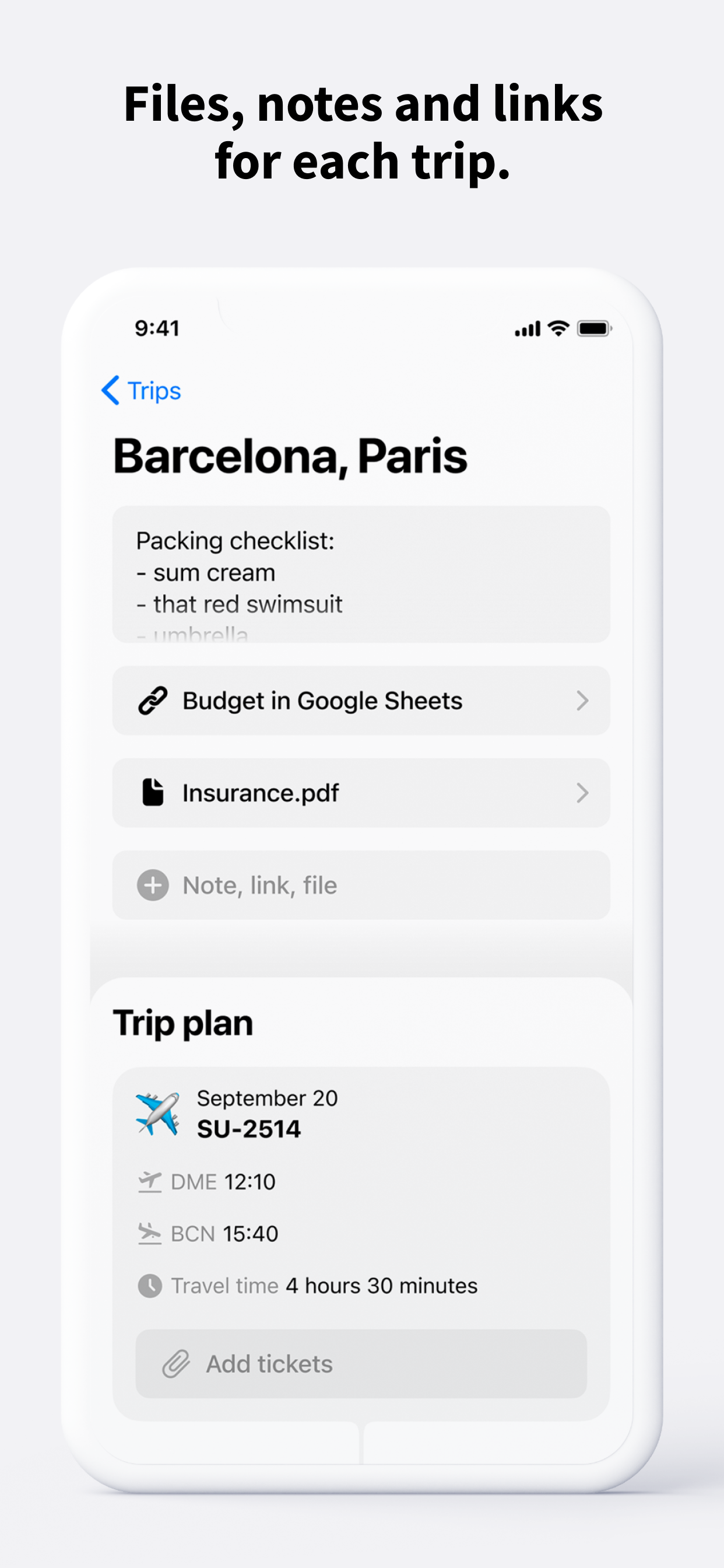 Trips: travel assistant