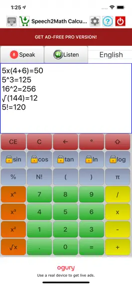Game screenshot Speech2Math Calculator apk