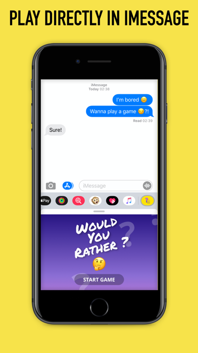 Would You Rather for iMessage screenshot 1