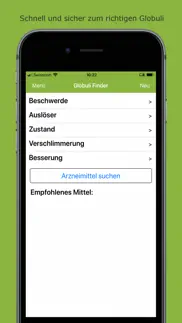globuli finder iphone bildschirmfoto 1