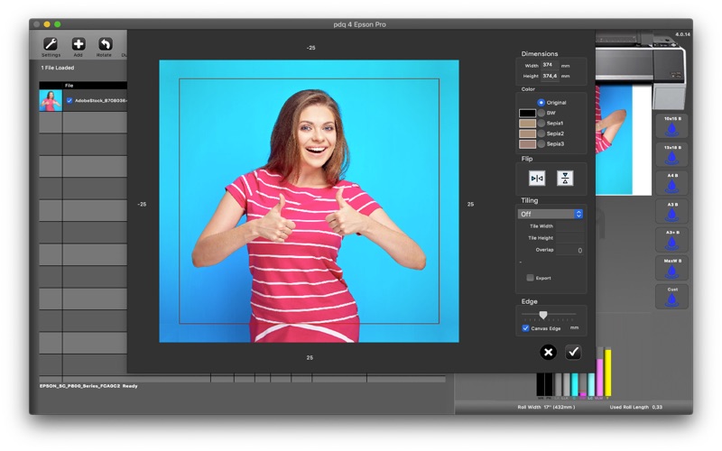 pdq for Epson Pro app screenshot 3