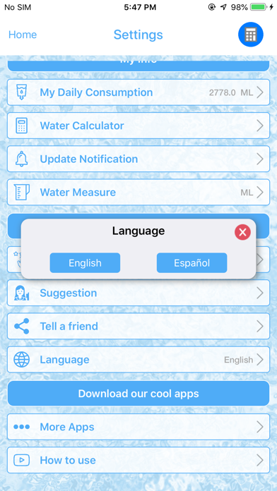 Drink Water Reminders Tracker Screenshot