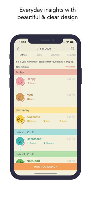 ‎Emoly - Personal Mood Tracker Screenshot