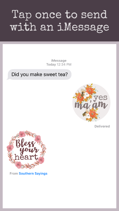 Southern Sayings Text Stickers screenshot 3
