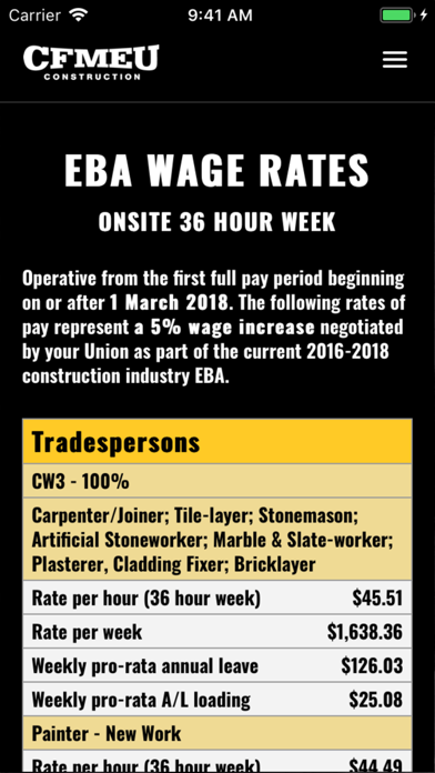 How to cancel & delete CFMEU RDO Wages and Training from iphone & ipad 3