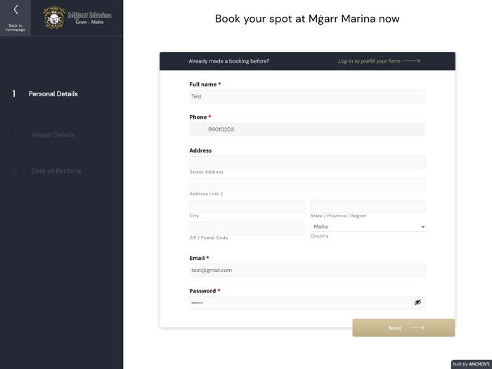 Mgarr Marina Berth Booking