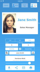 Name Badge screenshot