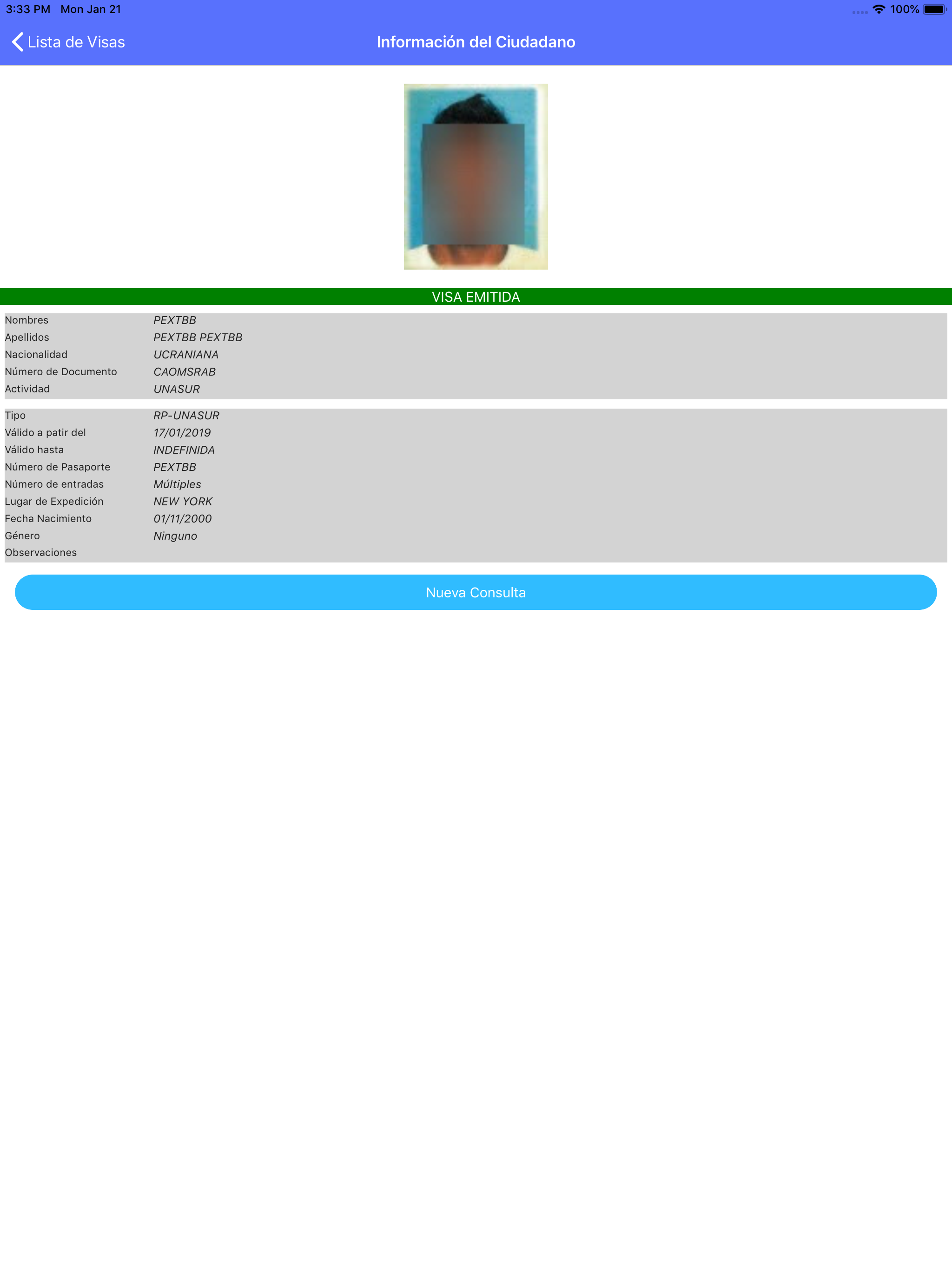 Visa Electrónica Ecuador