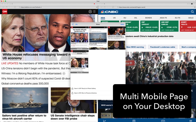 dual - mobile multi web view iphone screenshot 4