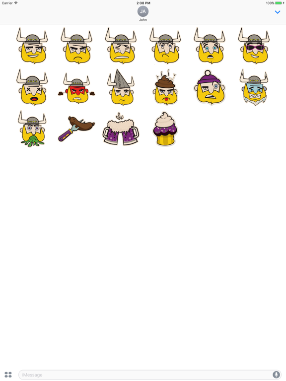 Screenshot #4 pour Vikings Head Sticker Pack