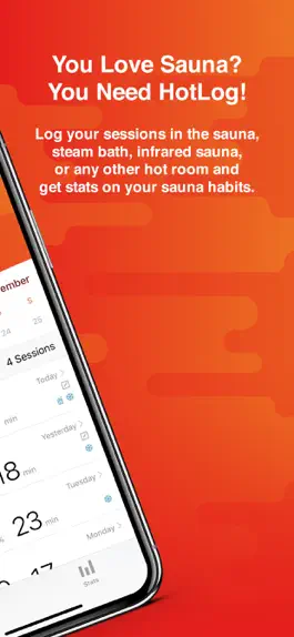 Game screenshot HotLog - Sauna Session Tracker apk