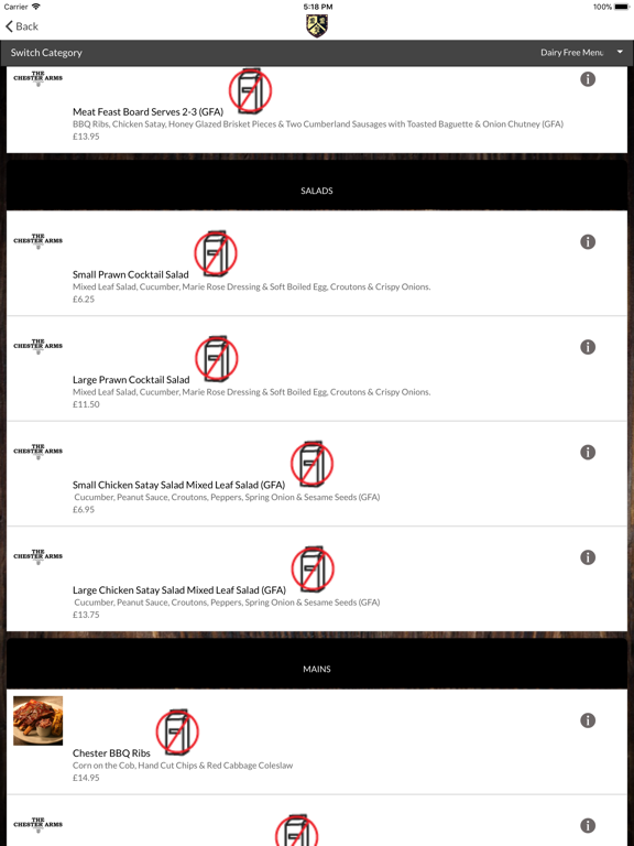The Chester Arms iPad screenshot
