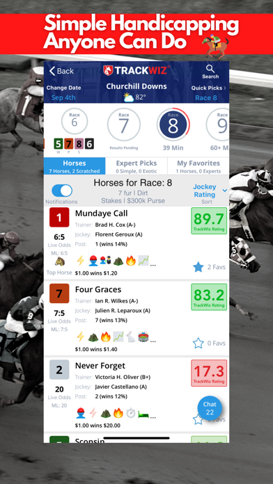 TrackWiz - Horse Race Betting Screenshot